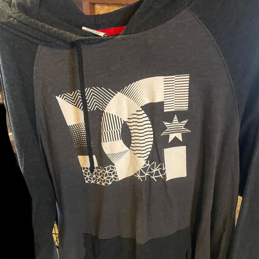 DC Men's Charcoal Hoodie Sweater